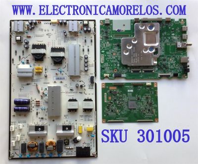 KIT DE TARJETAS PARA TV LG / MAIN EBT66676501 / EAX69462006(1.1) / FUENTE EAY65895655 / 3PCR03039A / LGP82T-21U1 / T-CON AKKDK1016 / 1690H6645A / PANEL NC820TQF-VXKH1 / DISPLAY V820DK1-Q01 D REV.C7 / MODELO 82UP8770PUA.BUSJLKR